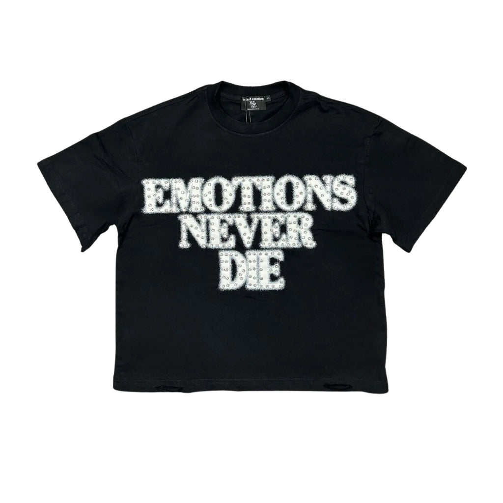 Emotions Never Die White Statement T-Shirt