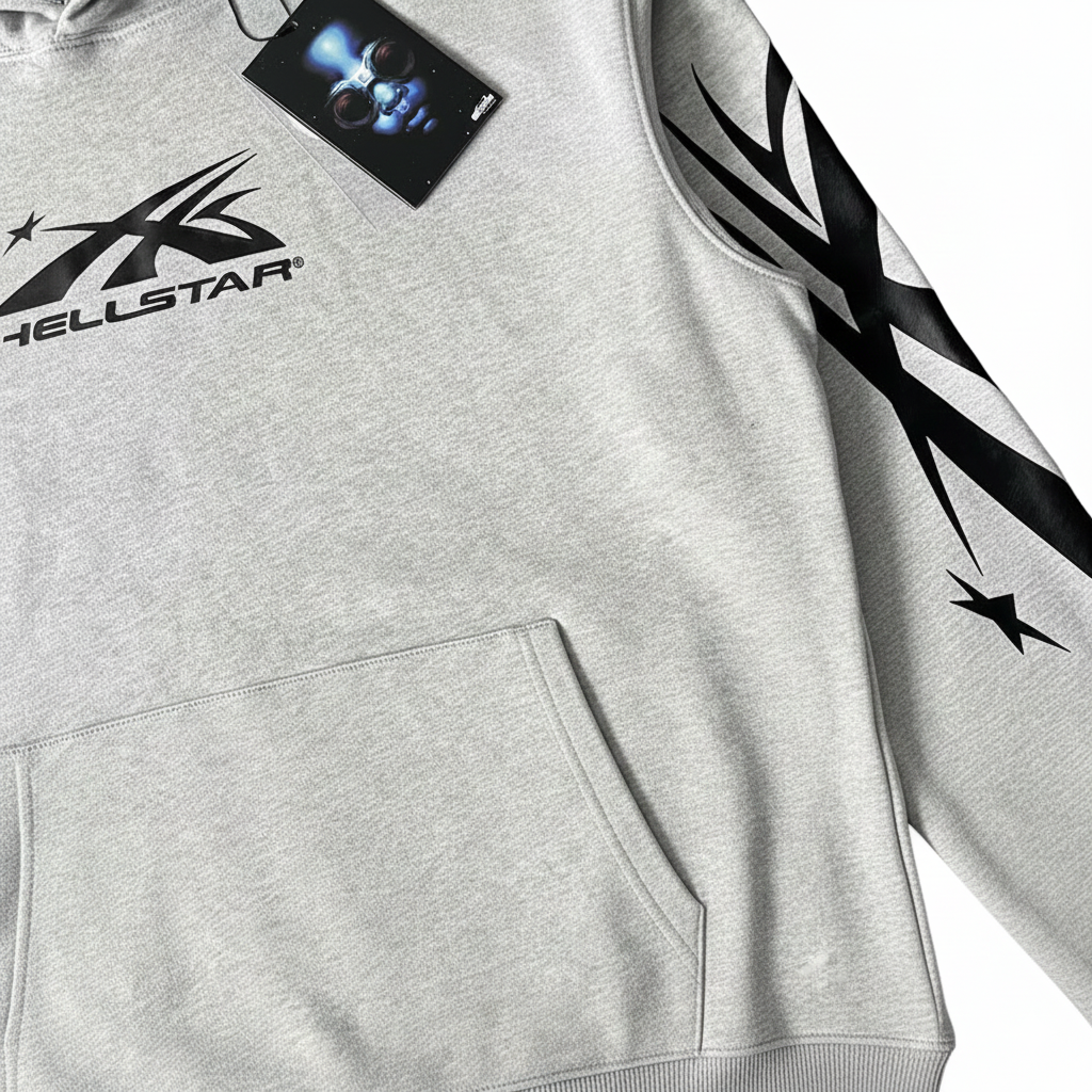 Hellstar Grey Sweatshirt with Tribal Graphics