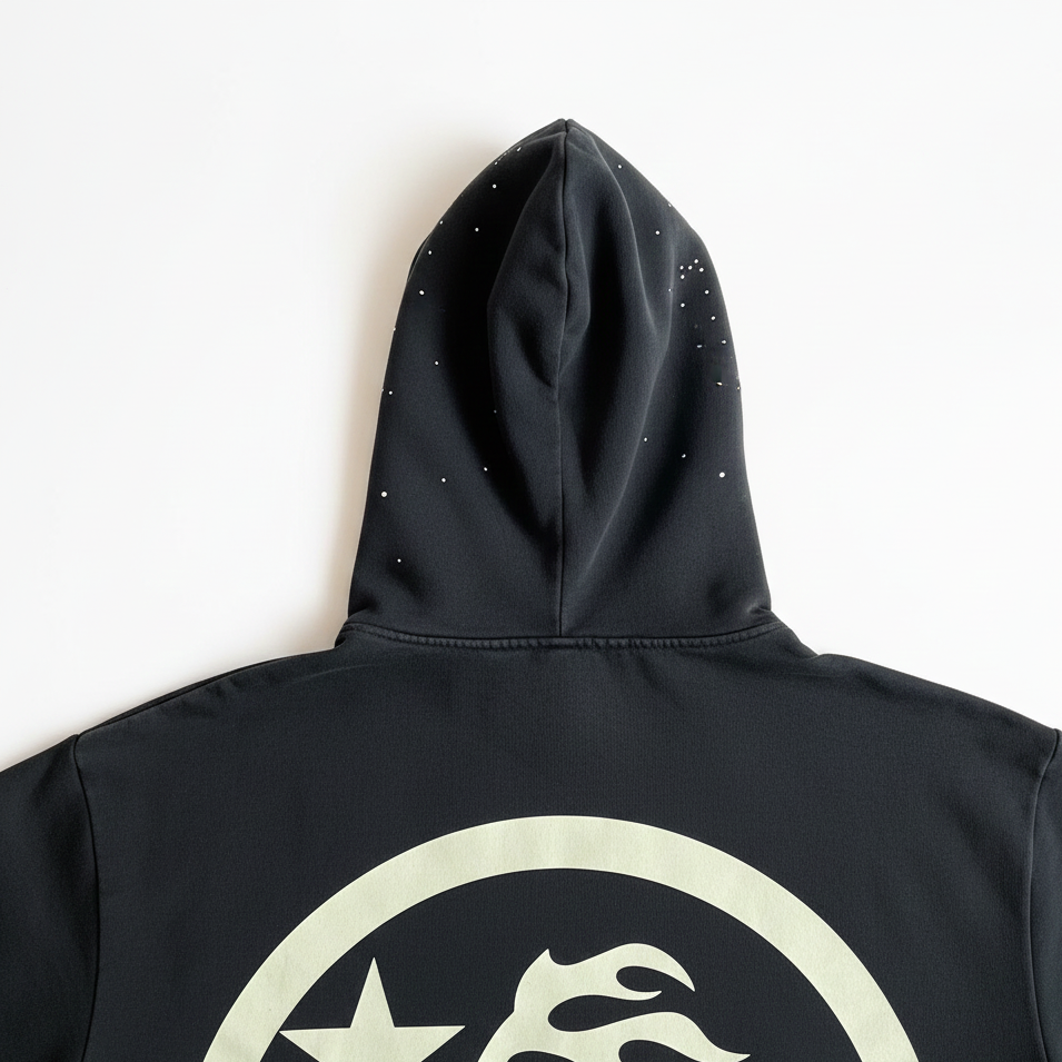 Hellstar Black Washed Logo Hoodie