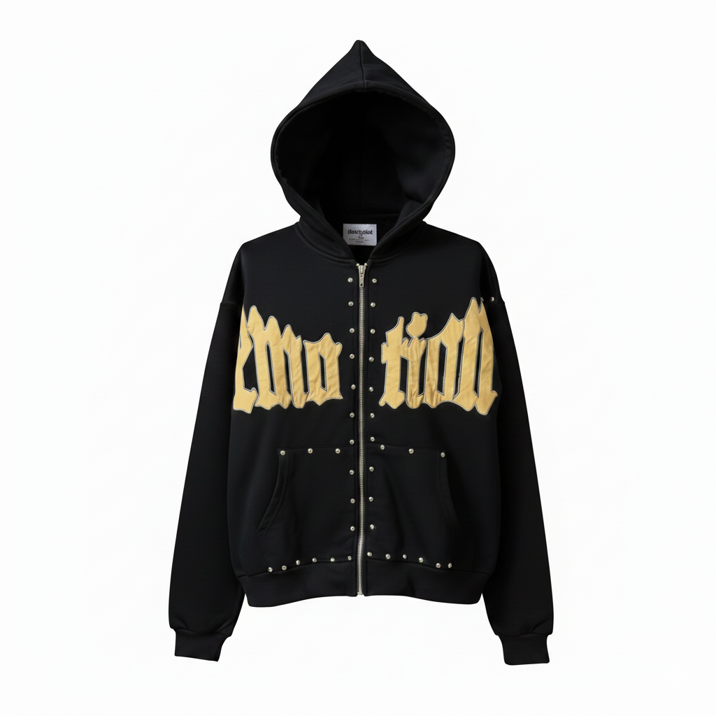 Emotional Hoodie by Unwanted Studios – Black & Gold Edition