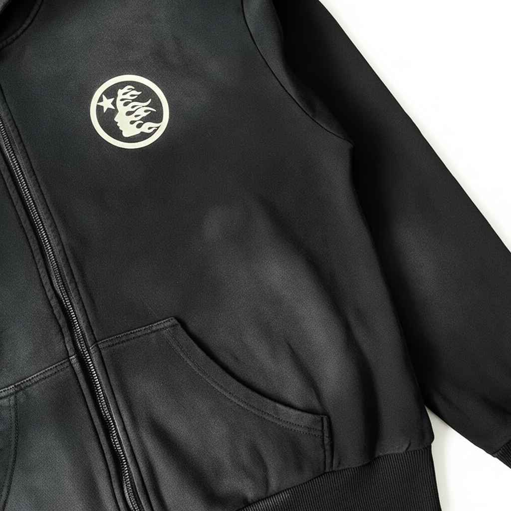 Hellstar™ Black Zip-Up Hoodie