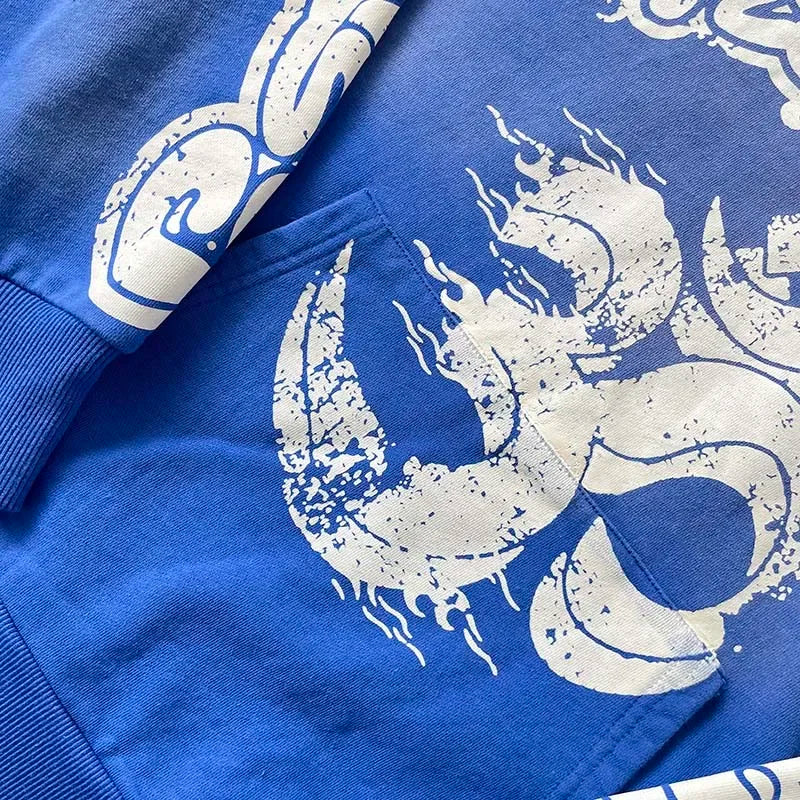 Hellstar Blue Graphic Hoodie – Premium Streetwear Essential