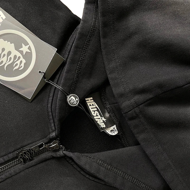 Hellstar™ Black Zip-Up Hoodie